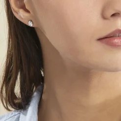 Histoire d'Or Boucles D'oreilles Puces Couteau Argent Blanc Oxyde De Zirconium Best