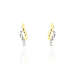 Histoire d'Or Boucles D'oreilles Puces Callum Or Jaune Diamant Sale
