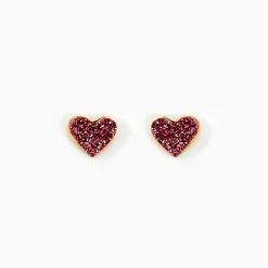 Histoire d'Or Boucles D'oreilles Puces Cerine Coeur Or Jaune Best