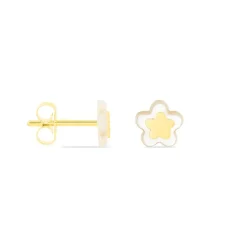 Histoire d'Or Boucles D'oreilles Puces Cleomelia Fleur Or Jaune Clearance