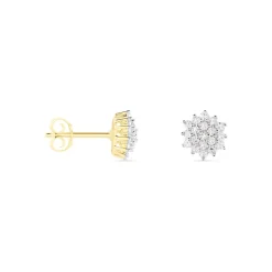 Histoire d'Or Boucles D'oreilles Puces Caliopee Or Jaune Diamant Hot