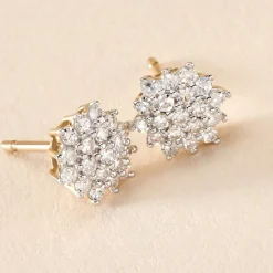 Histoire d'Or Boucles D'oreilles Puces Caliopee Or Jaune Diamant Hot