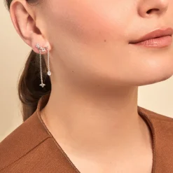 Histoire d'Or Boucles D'oreilles Puces Claodia Argent Blanc Oxyde De Zirconium Discount