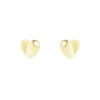 Histoire d'Or Boucles D'oreilles Puces Daria Coeur Plein Or Jaune Oxyde De Zirconium Best