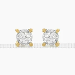 Histoire d'Or Boucles D'oreilles Puces Diamotion or jaune diamant Hot