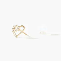 Histoire d'Or Boucles D'oreilles Puces Daria C艙ur De Zirconium or jaune oxyde Clearance