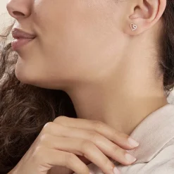 Histoire d'Or Boucles D'oreilles Puces Daria C艙ur De Zirconium or jaune oxyde Clearance