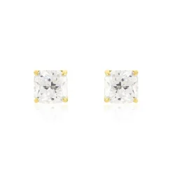Histoire d'Or Boucles D'oreilles Puces Doreen Carre Or Jaune Oxyde De Zirconium Sale
