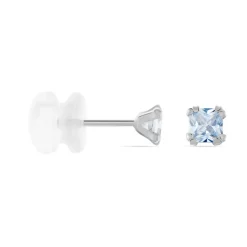 Histoire d'Or Boucles D'oreilles Puces Doreen Carre Or Blanc Oxyde De Zirconium Outlet
