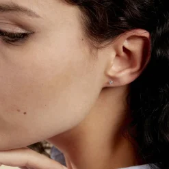 Histoire d'Or Boucles D'oreilles Puces Daria Or Blanc Oxyde De Zirconium Sale