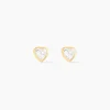 Histoire d'Or Boucles D'oreilles Puces Daria Coeur Plein Or Jaune Oxyde De Zirconium Best