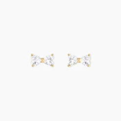 Histoire d'Or Boucles D'oreilles Puces Darina Noeud Or Jaune Oxyde De Zirconium Clearance