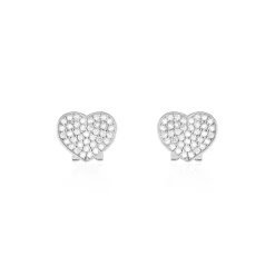 Histoire d'Or Boucles D'oreilles Puces Darwin Argent Blanc Oxyde Hot