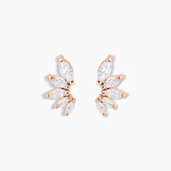 Histoire d'Or Boucles D'oreilles Puces Duchesse De Zirconium argent rose oxyde Clearance