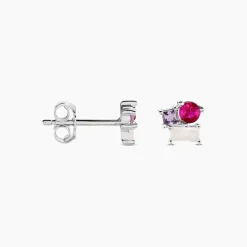 Histoire d'Or Boucles D'oreilles Puces Doja Argent Blanc Verre Spinelle Oxyde Online