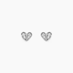 Histoire d'Or Boucles D'oreilles Puces Declaration Argent Blanc Oxyde De Zirconium Online