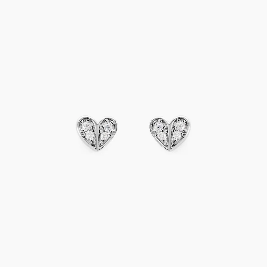 Histoire d'Or Boucles D'oreilles Puces Declaration Argent Blanc Oxyde De Zirconium Online