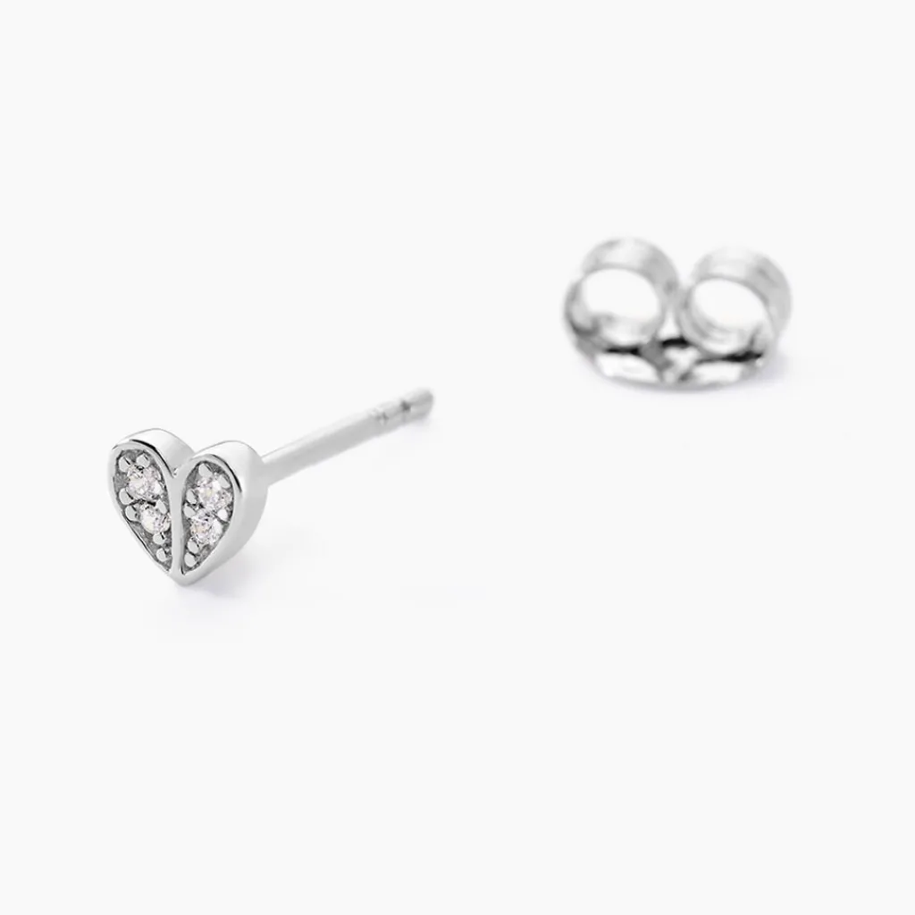 Histoire d'Or Boucles D'oreilles Puces Declaration Argent Blanc Oxyde De Zirconium Online