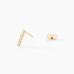 Histoire d'Or Boucles D'oreilles Puces Damion Or Jaune Oxyde De Zirconium Clearance