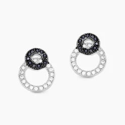 Histoire d'Or Boucles D'oreilles Puces Diana Argent Blanc Oxyde De Zirconium New