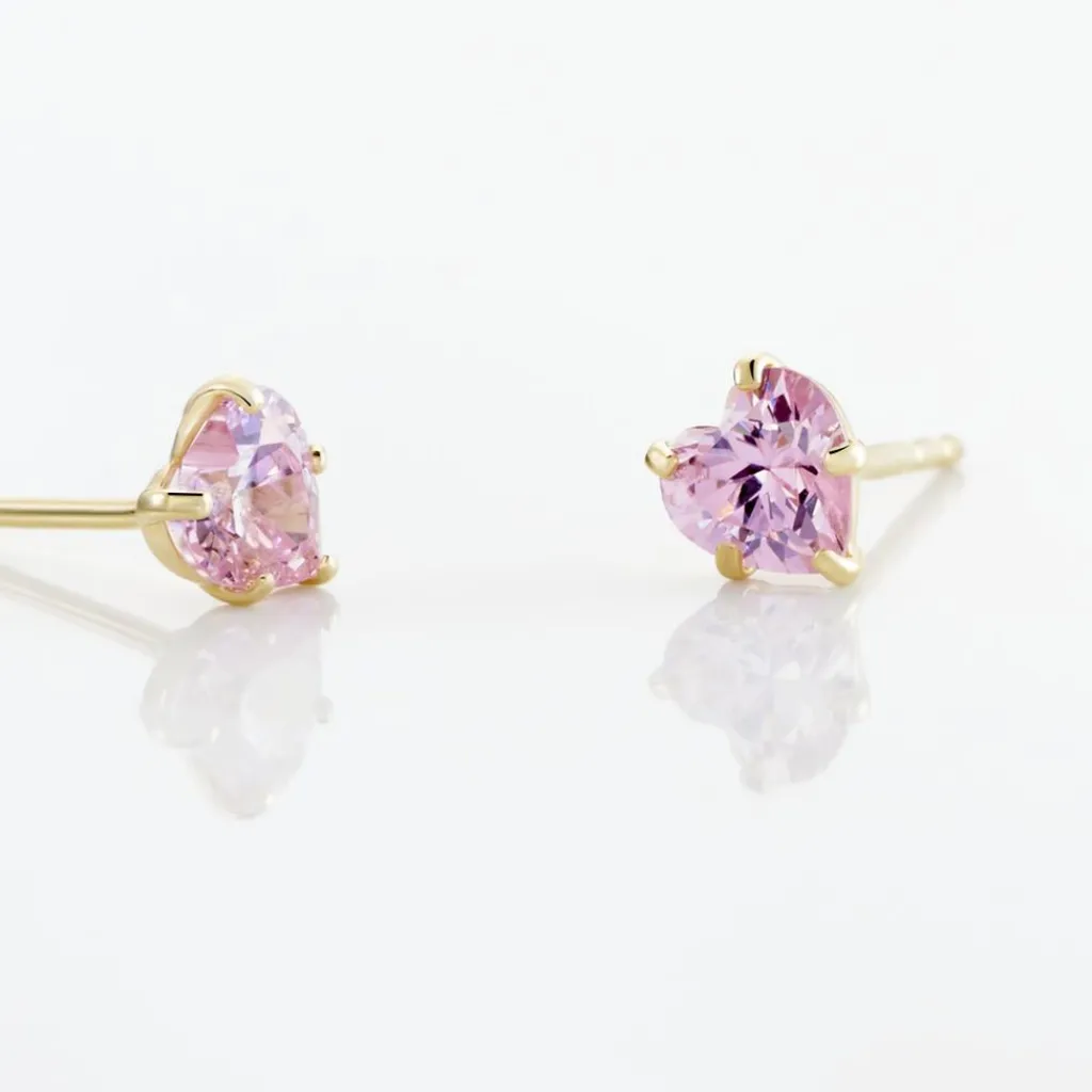 Histoire d'Or Boucles D'oreilles Puces Daria Or Jaune Oxyde or jaune oxyde rose Discount