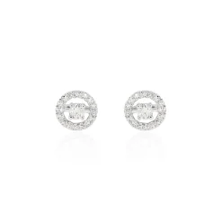 Histoire d'Or Boucles D'oreilles Puces Domitia Or Blanc Diamant Discount
