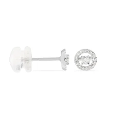 Histoire d'Or Boucles D'oreilles Puces Domitia Or Blanc Diamant Discount