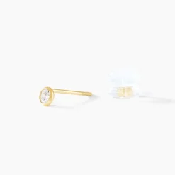 Histoire d'Or Boucles D'oreilles Puces Daria Serti Clos Or Jaune Oxyde De Zirconium