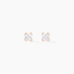Histoire d'Or Boucles D'oreilles Puces Doreen Carre Or Rose Oxyde De Zirconium Outlet