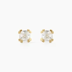 Histoire d'Or Boucles D'oreilles Puces Doreen Carre Or Jaune Oxyde De Zirconium Online