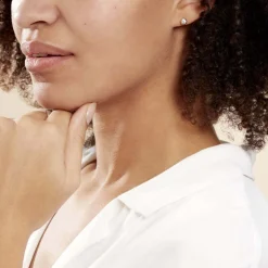 Histoire d'Or Boucles D'oreilles Puces Elda Serti Clos Or Jaune Oxyde De Zirconium Best