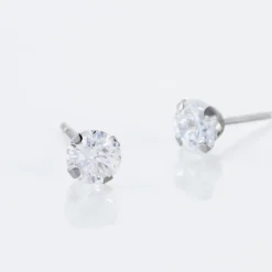 Histoire d'Or Boucles D'oreilles Puces Eddie Or Blanc Oxyde De Zirconium Hot