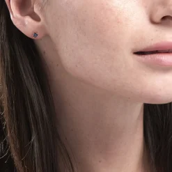 Histoire d'Or Boucles D'oreilles Puces Elea or jaune topaze bleu london New