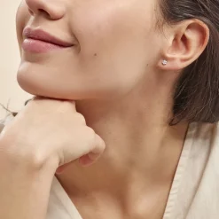 Histoire d'Or Boucles D'oreilles Puces Eleanor Fleur Or Jaune Oxyde De Zirconium Best