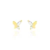 Histoire d'Or Boucles D'oreilles Puces Evaelle Papillon Or Jaune Oxyde De Zirconium Online
