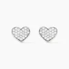 Histoire d'Or Boucles D'oreilles Puces Esperanza Argent Blanc Oxyde De Zirconium Clearance