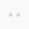 Histoire d'Or Boucles D'oreilles Puces Eleanor Fleur Or Blanc Oxyde De Zirconium Sale