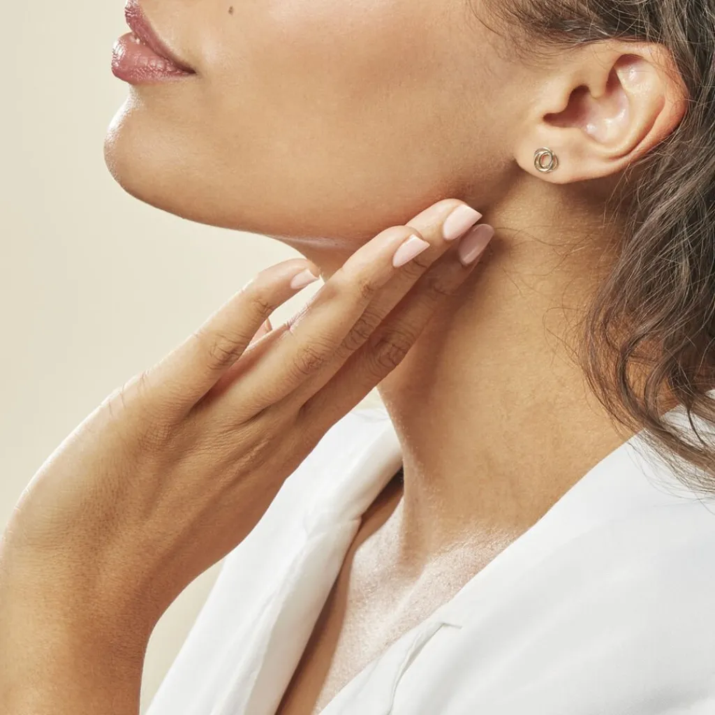 Histoire d'Or Boucles D'oreilles Puces Edmee Cercle Or Bicolore Best