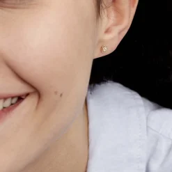 Histoire d'Or Boucles D'oreilles Puces Eleanor Fleur Or Jaune Oxyde De Zirconium Online