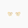 Histoire d'Or Boucles D'oreilles Puces Eleanor Fleur Or Jaune Oxyde De Zirconium Discount