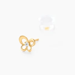 Histoire d'Or Boucles D'oreilles Puces Eleanor Fleur Or Jaune Oxyde De Zirconium Discount