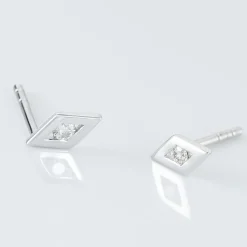 Histoire d'Or Boucles D'oreilles Puces Eirena Or Blanc Diamant Outlet