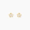 Histoire d'Or Boucles D'oreilles Puces Elais Etoile 5 Or Jaune Oxyde