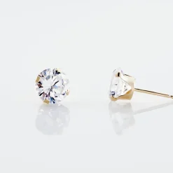 Histoire d'Or Boucles D'oreilles Puces Eddie Or Jaune Oxyde De Zirconium