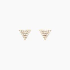 Histoire d'Or Boucles D'oreilles Puces Eloane Triangle Or Jaune Oxyde De Zirconium Online