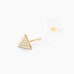 Histoire d'Or Boucles D'oreilles Puces Eloane Triangle Or Jaune Oxyde De Zirconium Online