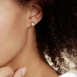 Histoire d'Or Boucles D'oreilles Puces Eden Serti Pneu Or Jaune Oxyde De Zirconium Hot