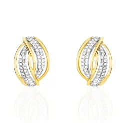 Histoire d'Or Boucles D'oreilles Puces Enora Or Jaune Diamant Best