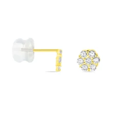 Histoire d'Or Boucles D'oreilles Puces Eleanor Fleur Or Jaune Oxyde De Zirconium Best