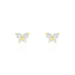 Histoire d'Or Boucles D'oreilles Puces Eleanor Fleur Or Jaune Oxyde De Zirconium Sale